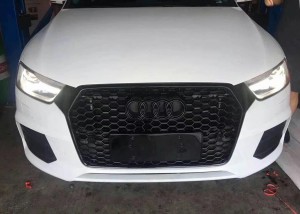 RSQ3 SQ3 ABS AUTO griyaj pou Audi Q3 2016-2019 radyatè siwo myèl griy devan grill eksepsyonèl