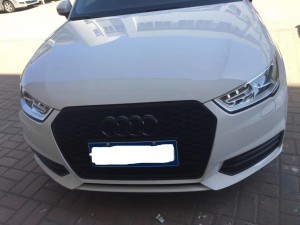 RS1 front bumper grill For Audi A1 S1 8X 2016-2018 hood grille lower frame emblem
