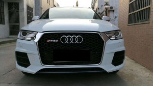 RSQ3 SQ3 ABS AUTO griyaj pou Audi Q3 2016-2019 radyatè siwo myèl griy devan grill eksepsyonèl