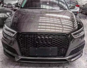 RSQ3 SQ3 ABS AUTO griyaj pou Audi Q3 2016-2019 radyatè siwo myèl griy devan grill eksepsyonèl