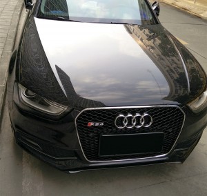Upgrade Audin Rss Rs4 Style pito i luma Grille Herx Mesh Honeycum Hood Boall Barll Fetaui As4 B8.5