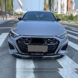 S3 RS3 style car grille for Audi A3 S3 8Y front hood grille with bracket