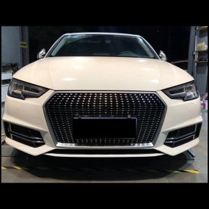 S4 RS4 car grill for Audi A4 S4 B9 honeycomb front bumper grille facelift auto grills
