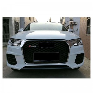 RSQ3 SQ3 ABS AUTO griyaj pou Audi Q3 2016-2019 radyatè siwo myèl griy devan grill eksepsyonèl