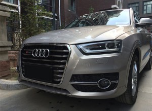 RSQ3 SQ3 style front honeycomb grille for Audi Q3 SQ3 2013-2015 upgrade grill