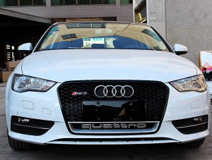 S3 RS3 Grill For Audi A3 S3 8V RS3 Quattro Hex Mesh Front Bumper Hood Grille