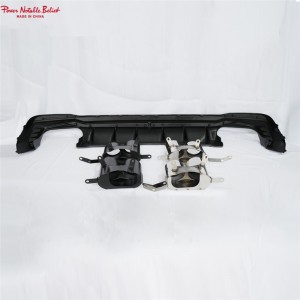 Audi A4L upgrade to Lamborghini style rear bumper diffuser and pipe 2020-2024