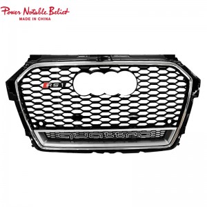 RS1 front bumper grill For Audi A1 S1 8X 2016-2018 hood grille lower frame emblem