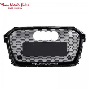 RS1 front bumper grill For Audi A1 S1 8X 2016-2018 hood grille lower frame emblem