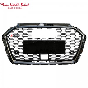 S3 RS3 8V.5 style car grille with ACC lower frame emblem for Audi A3 S3 2017-2019 front bumper grille