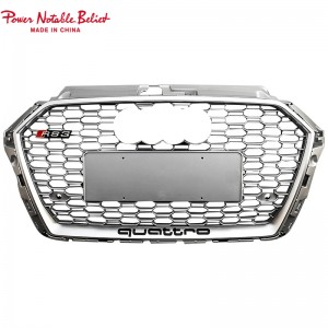 S3 RS3 8V.5 style car grille with ACC lower frame emblem for Audi A3 S3 2017-2019 front bumper grille