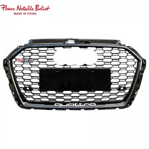 S3 RS3 8V.5 style car grille with ACC lower frame emblem for Audi A3 S3 2017-2019 front bumper grille