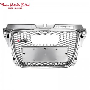 RS3 Front grille for Audi A3 8P Chrome black car bumper hood grille
