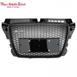RS3 Front grille for Audi A3 8P Chrome black car bumper hood grille