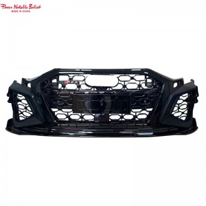 RS3 devan bodykit pou Audi A3 S3 8y Front eksepsyonèl ak gri devan lèv difuzè Tailpipe