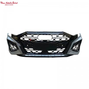 RS3 devan bodykit pou Audi A3 S3 8y Front eksepsyonèl ak gri devan lèv difuzè Tailpipe