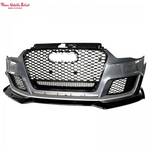 RS3 style bodikit for Audi A3 S3 8V Bumper With grill front lip