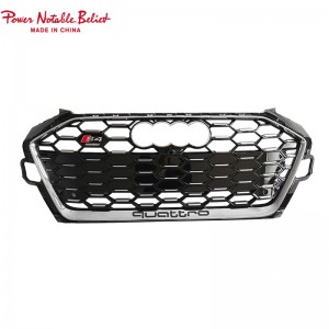 RS4 B9.5 Front grill fit for Audi A4 S4 honeycomb bumper grille with bracket