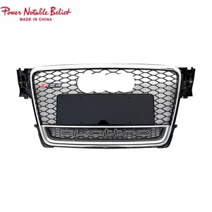 RS4 front grill for Audi A4 S4 B8 honeycomb mesh bumper grille RS quattro