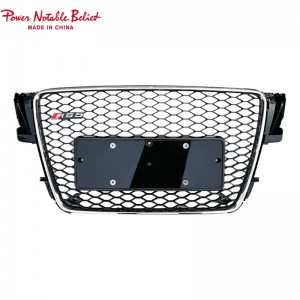 RS5 front grill for Audi A5 S5 B8 front bumper grille with lower frame quattro