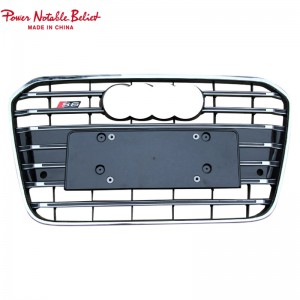 RS6 Front grill for Audi A6 S6 C7 center honeycomb grille