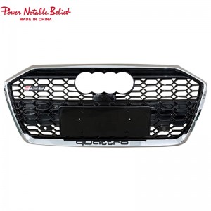 RS6 front bumper grille for audi A6 A6L S6 C8 honeycomb grill