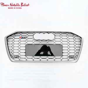 RS6 front bumper grille for audi A6 A6L S6 C8 honeycomb grill