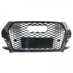 RSQ3 SQ3 ABS AUTO griyaj pou Audi Q3 2016-2019 radyatè siwo myèl griy devan grill eksepsyonèl