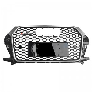 RSQ3 SQ3 ABS AUTO griyaj pou Audi Q3 2016-2019 radyatè siwo myèl griy devan grill eksepsyonèl