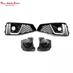 S4 honeycomb Fog lamp grill for Audi A4 With ACC Holes 17-19